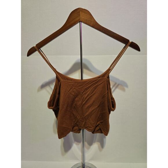 Zenana Women's Brown Spaghetti Strap Tank Top Size XL Soft Stretchy Casual Basic - Picture 1 of 3